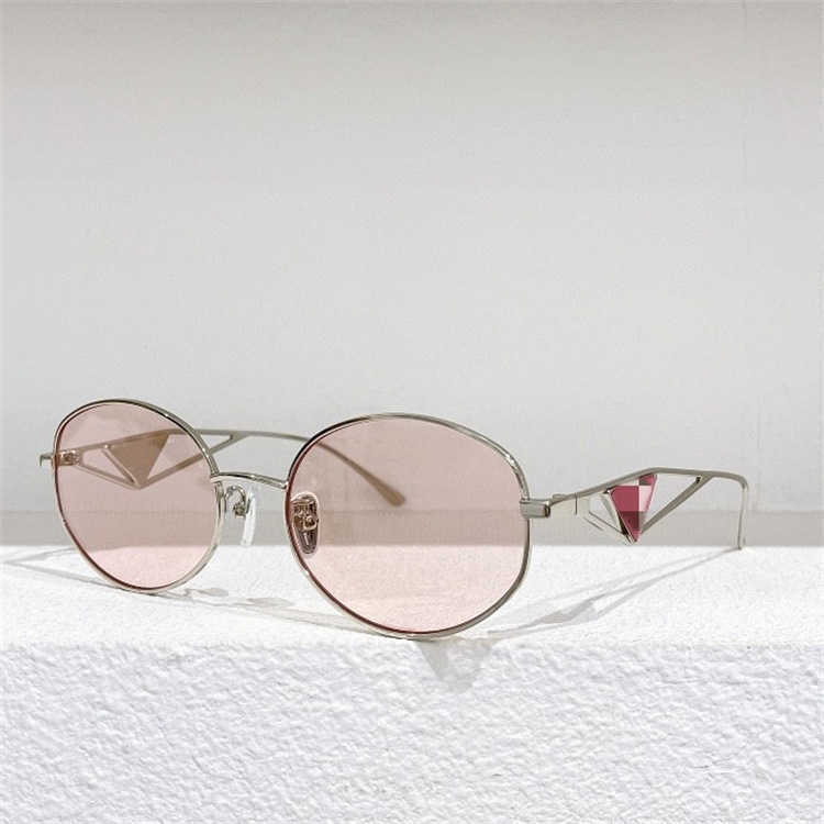 2023 luxury designer New P's metal plain tinted sunglasses ins net red same triangle Sunglasses spr60y