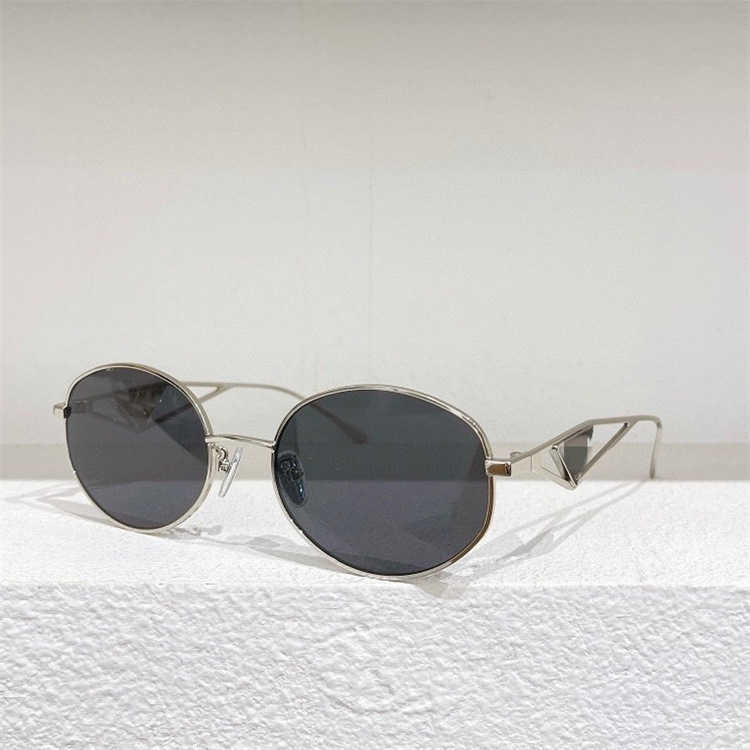 2023 luxury designer New P's metal plain tinted sunglasses ins net red same triangle Sunglasses spr60y