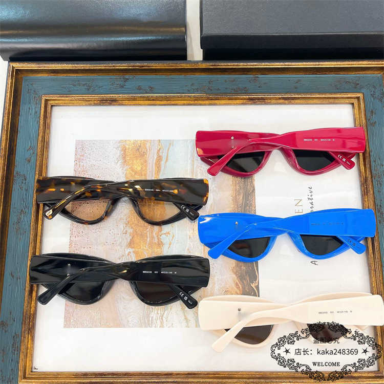 Novo designer de luxo Família de novo Plate Cat's Eye Sunglasses