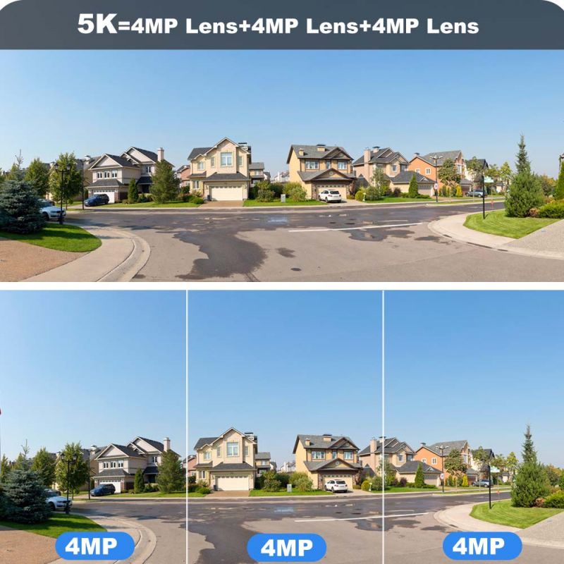 5k 12mp wifi camera draadloze outdoor 10x zoom drie lens beveiliging bewakingscamera auto tracking p2p cctv ptz cam