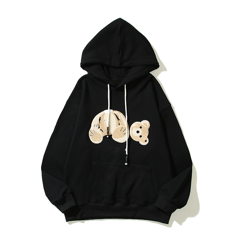 Moletom masculino feminino com capuz moletons streetwear jaquetas palms bear hoodies cor cinza preto vermelho 100% algodão puro Tamanho S-XL