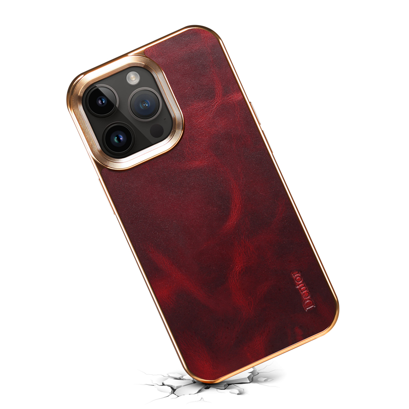 Luxe lederen beplating Vogue telefoonhoes voor iPhone 14 13 12 Pro Max Duurzaam slank zakelijk Volledige beschermende zachte bumper Retro effen kleur zakelijke achterkant