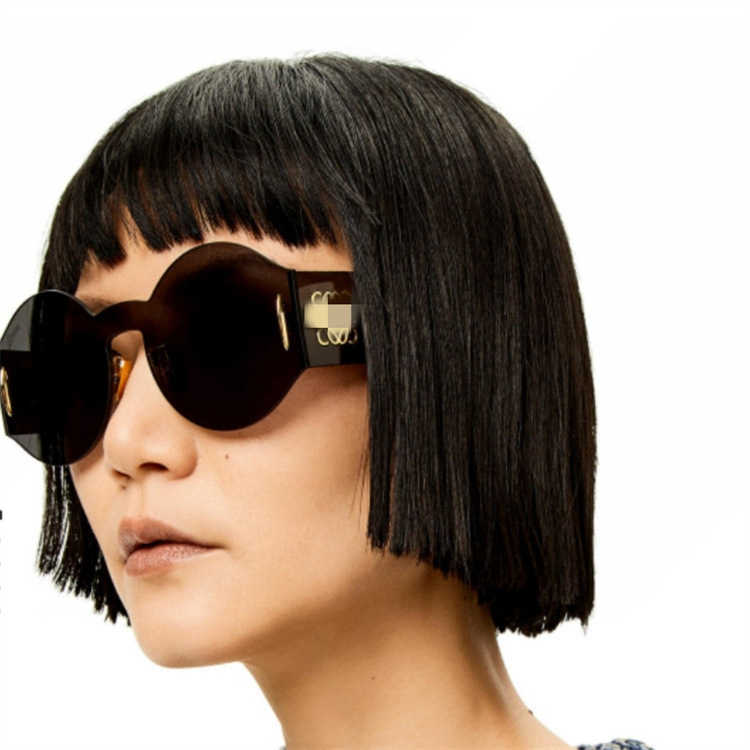 2024 Luksusowy projektant Nowy luksusowe okulary przeciwsłoneczne Luo Yijia Tide Men Personality Network czerwony ins sam kolor okrągłe okrągłe okulary przeciwsłoneczne dla kobiet