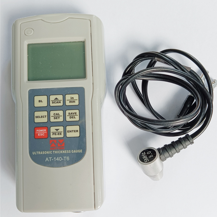 AT-140-T6 Newly Ultrasonic Thickness Gauge Tester AT-140T6 Pulse-Echo mode:0.65-600mm in Steel Echo-Echo mode:3~60mm