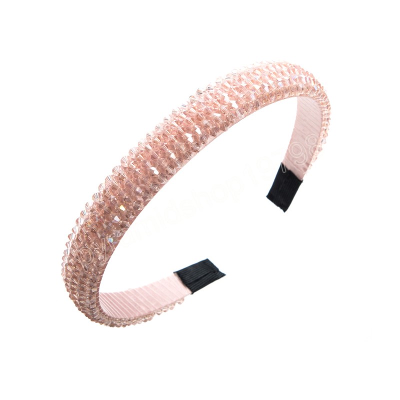 Colorful Full Diamond Fine Edge Headbands Fashion Hair Accessories Women's Trend Hairband Hair Hoop Femme Headwear