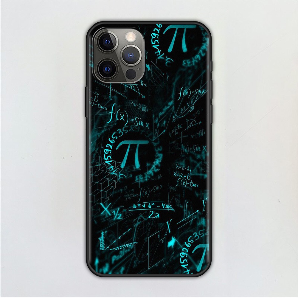 Coque en TPU souple à fonction mathématique IP15 pour Iphone 15 Plus 14 Pro MAX 13 12 11 XR XS 8 7 iPhone15 Symbole Noir Silicone Mobile Smart Phone Couverture Arrière Peau