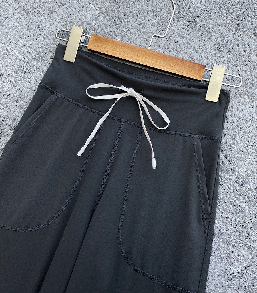 LL-811 Damen-Yoga-Lose Hose, Übung, Sport, Fitnessstudio, Damen, Laufen, lässig, locker, lange Hose, elastisch, hohe Taille, weites Bein