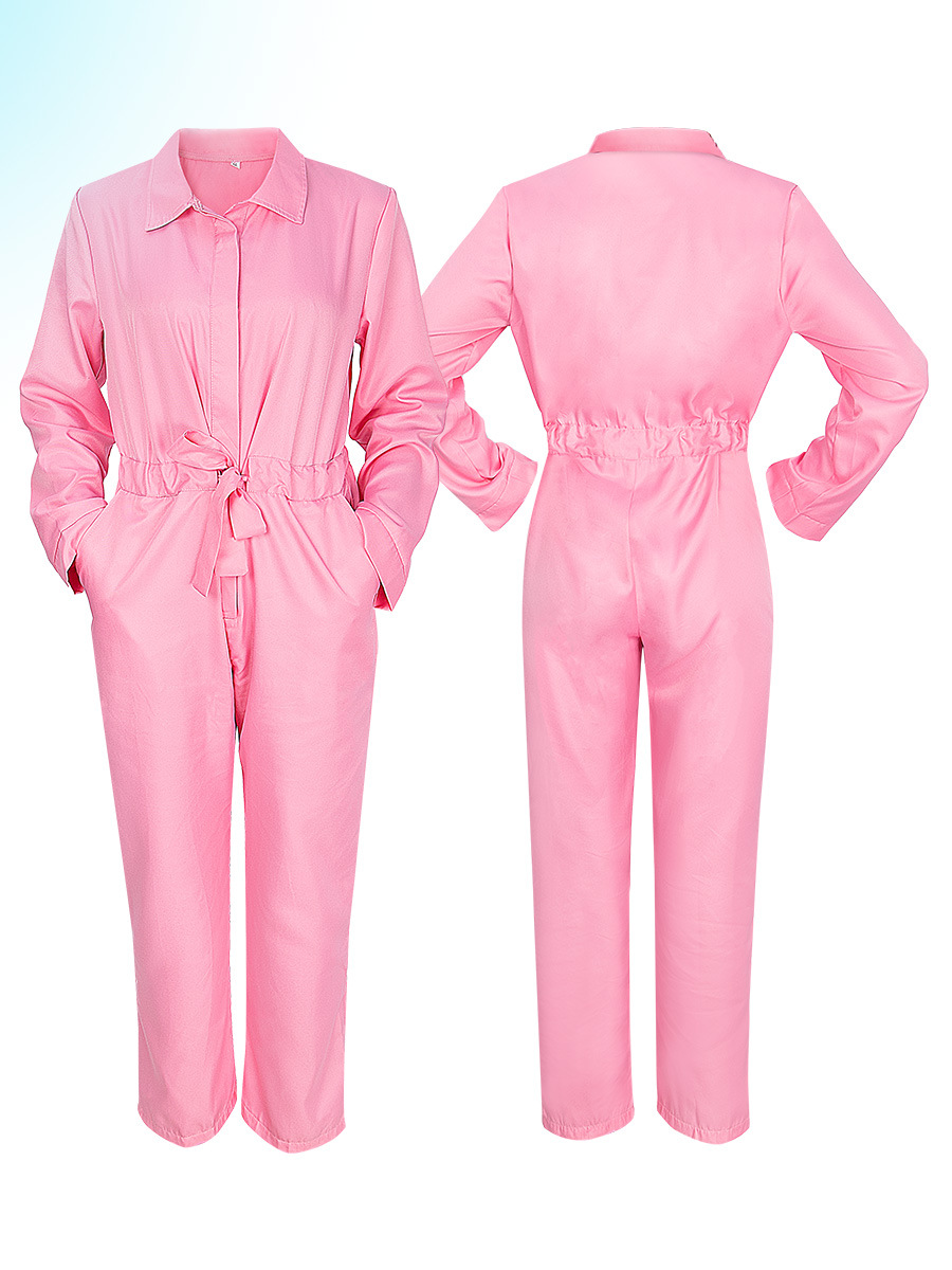 Monos de mujer Traje de juego de rol conjunto de mono rosa ropa de cosplay