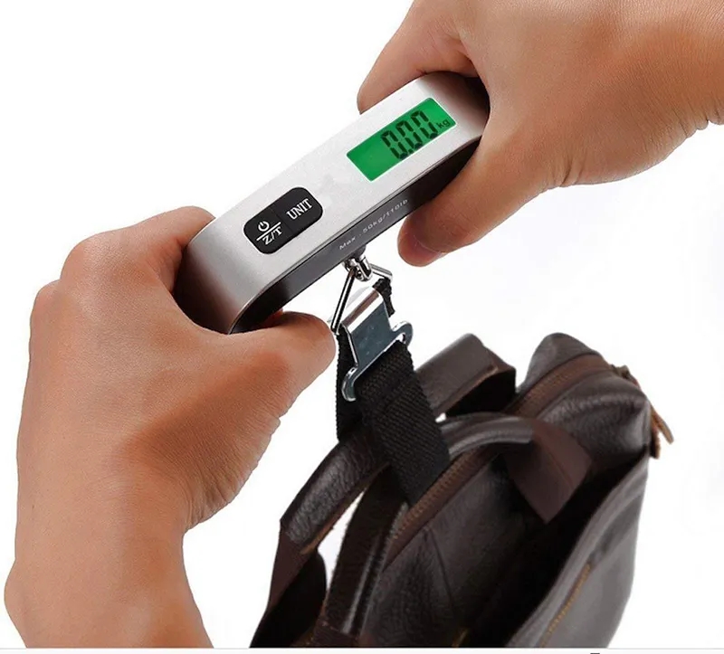 Wholesale Luggage Scale Electronic Digital Portable Suitcase Travel Scale Weighs Baggage Bag Hanging Scales Balance Weight LCD 110lb/50kg