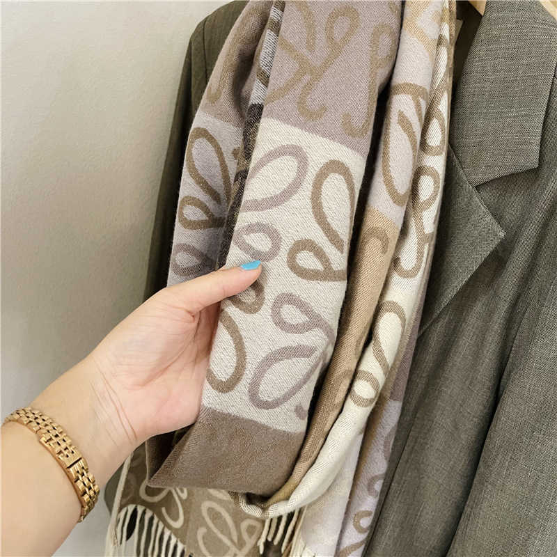 Spanska nischchessbräda Plaid Imitation Cashmere Core-Spun Yarn Men's and Women's Scarves 21 Autumn Winter Warmth Scarf Roewe Shawl