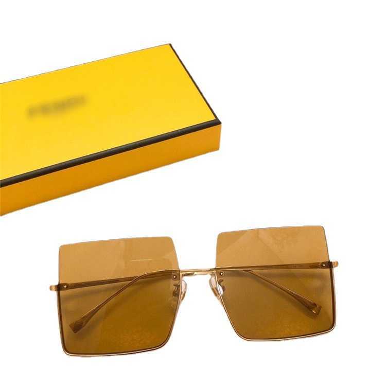 2023 designer di lusso New Family F's generosi occhiali da sole a mezza montatura alla moda FF0401 stelle popolari occhiali da sole quadrati uomo e donna