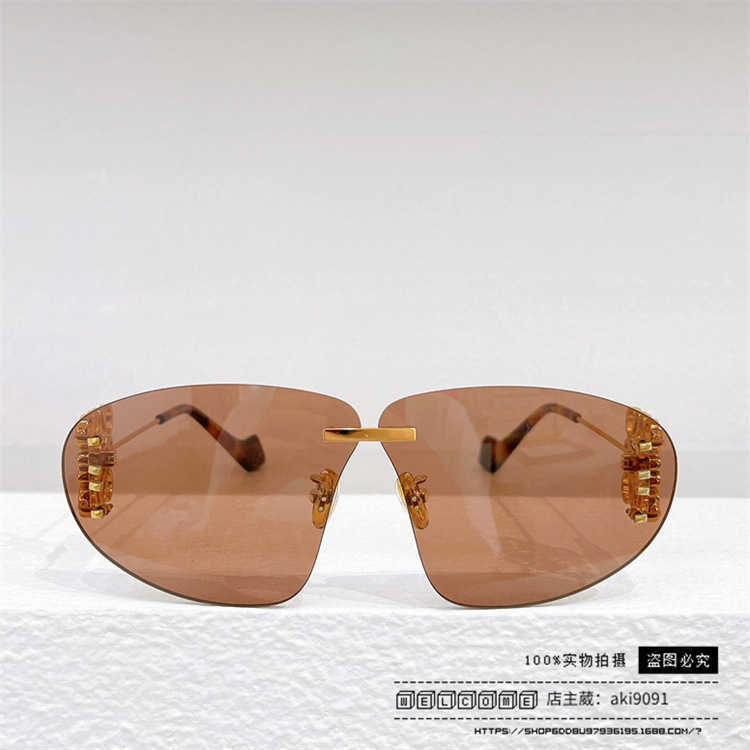 2023 Lyxdesigner solglasögon 23 Nya Luo Yijia med ramlösa metallkantsinsatser och personliga LW40048U -solglasögon