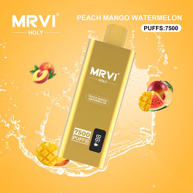 Mrvi Holy 7500 Puffs Disposable Vape Pen E Cigarette Device With 600mAh Battery 15ml Pod Prefilled Catridge rechargeable leak proof thin design