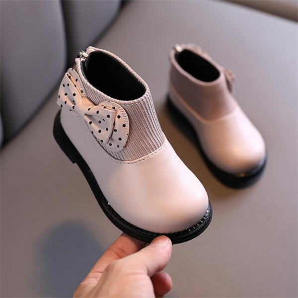 Kid's cotton boots winter new children's shoes girls soft-soled boots baby Joker plus velvet Martin boots