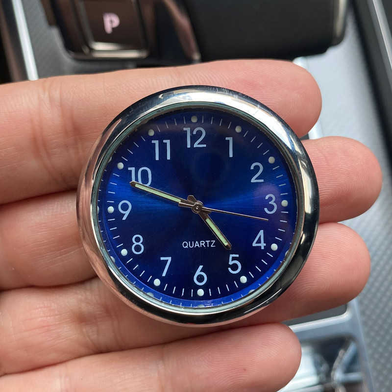 2024 2024 Vehicle-Mounted Electronic Clock Quartz Clock Car Air Outlet Central Control Mini Clock Luminous Digital Electronic Watch