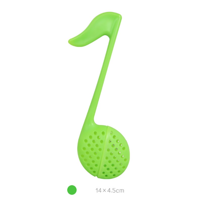 50st Novely Music Note Silicone tesked te sked teskedar filter te infuser te stam sil diffusor färgglada jl1801