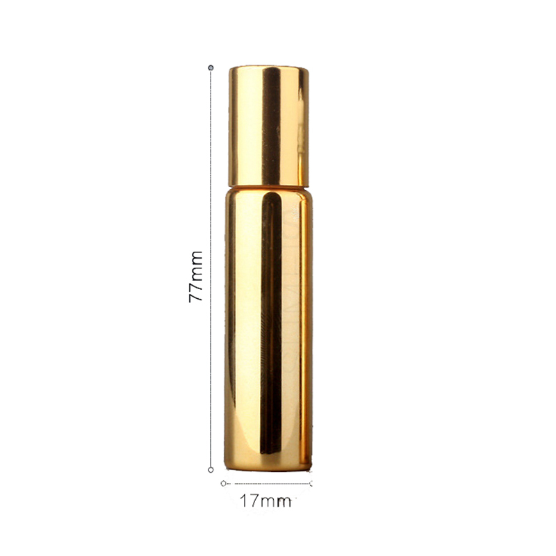 10ML Electroplated Glass Roller Bottles Perfume Bottle Press-packed Travel Portable Shading Small Sample Bottles