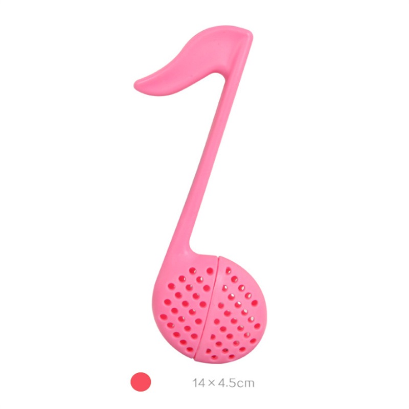 50st Novely Music Note Silicone tesked te sked teskedar filter te infuser te stam sil diffusor färgglada jl1801