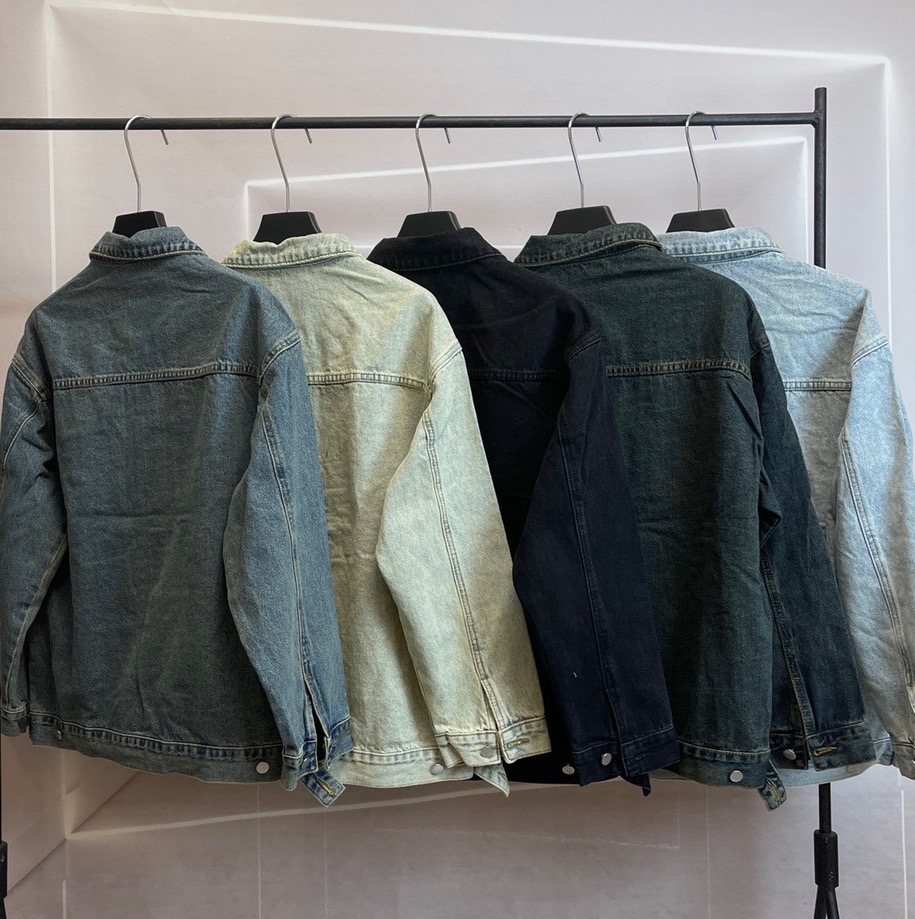 Jaqueta jeans masculina jaqueta de grife top denim feminino jaqueta de manga longa cardigã alça de ombro moda retrô jaqueta de casal 5 cores M-2XL