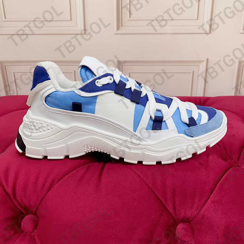 Buty designerskie Daymaster Sneakers platforma swobodne buty bezpłatne buty wysyłki luksusowe mężczyzn trenerzy skórzane szwy Materiał Kobiety gumowa podeszwa z pudełkiem no457