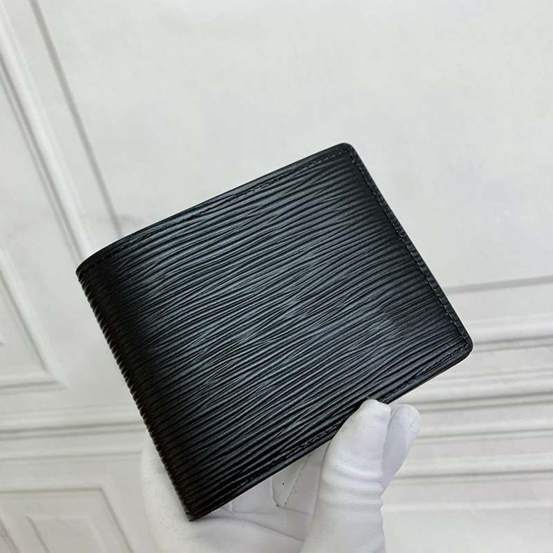 Genuine leather Designers Men plaid wallets designer purses luxury leather short wallet Card Holder wallets classic pocket 5A Genuine  Bags original box
