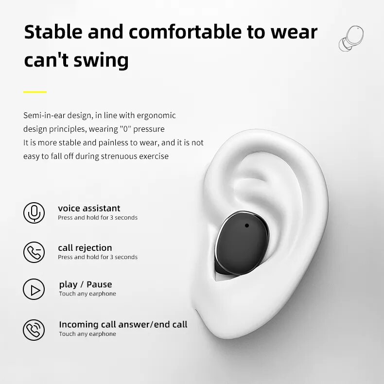 TWS Earuds Wireless Bluetooth Earphone Low Latency Hifi Stereo Hörlurar Spel Earskydd för smarta telefoner XY-11