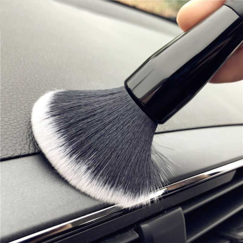 New 20CM Lengthen Version Super Soft White Hair Cleaning Brush Interior Electrostatic Dust Remove Tools Car Detailing Cleaning Tools