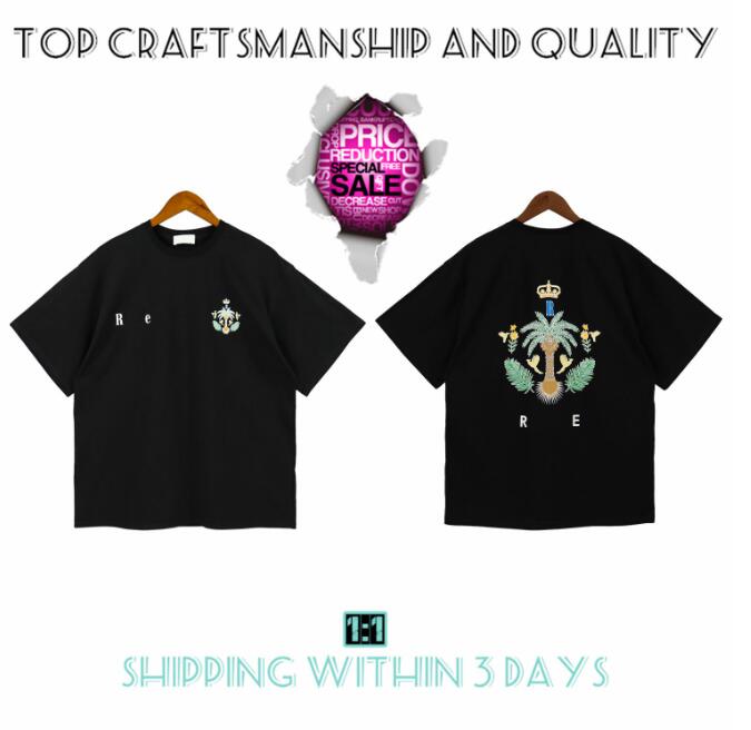 2023Top Craftsmanship rhude Mens T Shirts summer Fashion designer tshirts Street Casual Short Sleeve Beach Style RHUDE tees Cotton printing Rhude shirt 1-1