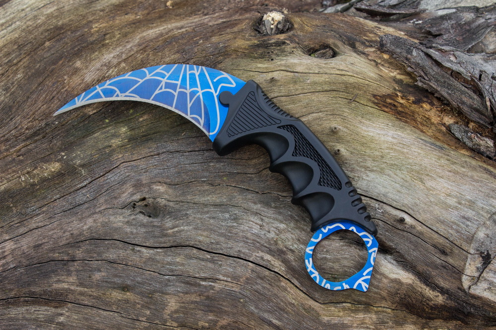 C7145 Csou Counter Strike Karambit Knife 3Cr13Mov Aço da lâmina de aço ABS Facas de garra com bainha de caça ao ar livre Ferramentas de acampamento de luta