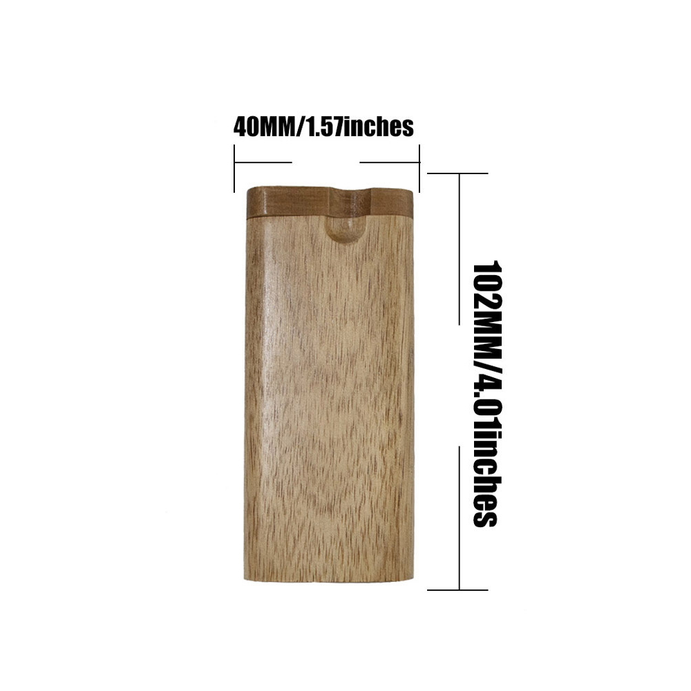 Trä cigarettlåda rör handgjorda trä dugout med keramiska rör cigarettfilter förvaringslåda rökåtkomst