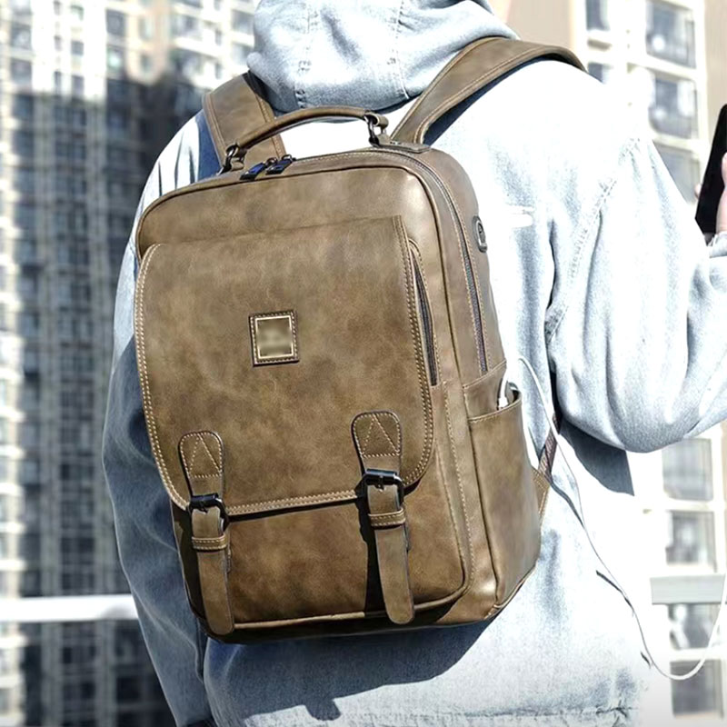 Men and Women Fashion Student backpack Large capacity leisure travel bag Computer bag Notebook Retro backpack