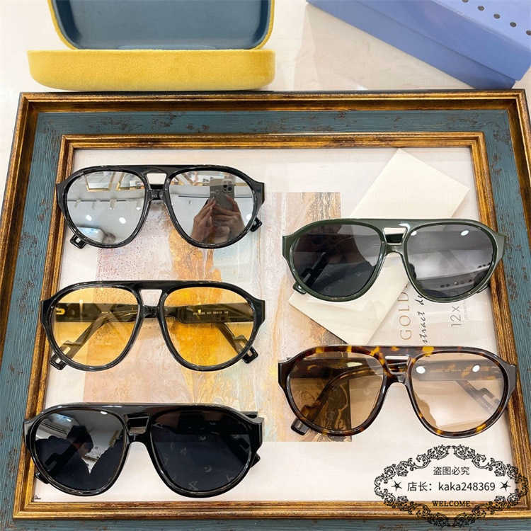 2024 Nouvelles lunettes de soleil de créateur de luxe de haute qualité g New Toad Men's Red Star Same Style Personnalité Sunglasses Women GG1239S