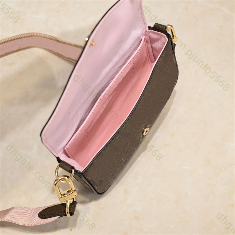 Felicie kayış çantaları M80091 Crossbody Omuz Çantaları Tasarımcı Moda Kadın Tote El çantası Messenger Çantası Cüzdan Çantası Çoklu Pochette debriyaj Toptan