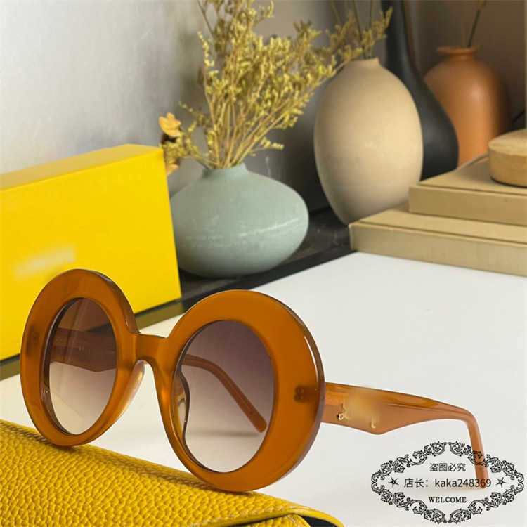 2023 Neue Luxus-Designer-Sonnenbrille Luo Yijiafeng Weibliche Sterne Gleiche Runde Sonnenbrille Männliche Mode LW40089