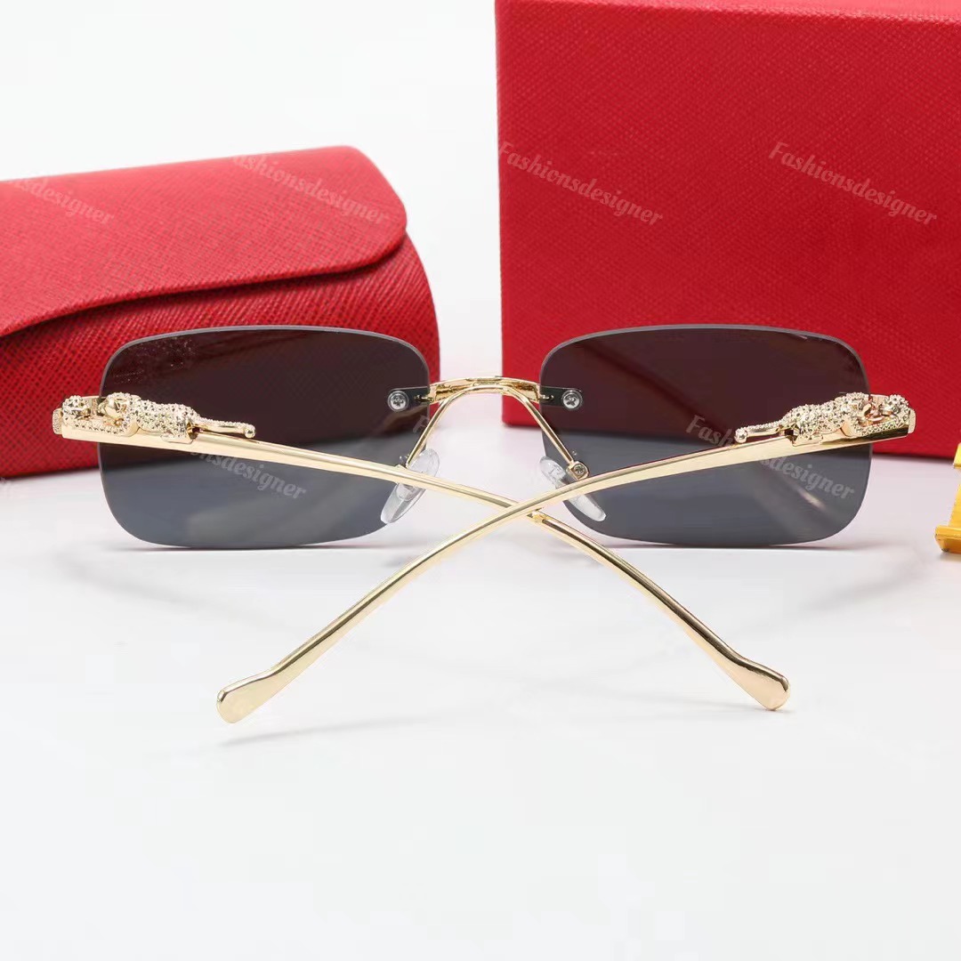 Designer sun glasses designer sunglass carti panthere sunglasses buffalo horn sunglasses men's Women classic Leisure Luxury Rectangular sunglass Wholesale shade