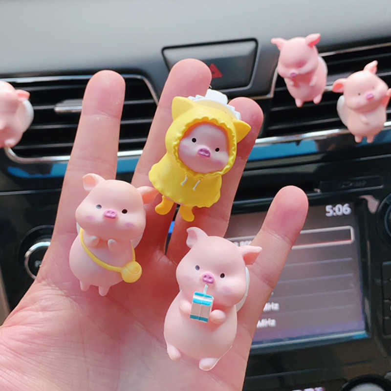 New Cute Pig Car Air Freshener Air Conditioning Outlet Decoration Car Accessories Interior Car Aromatherapy Clip Perfume Clip