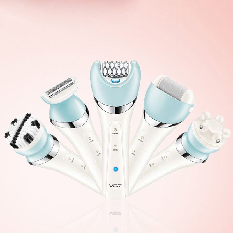 5in1 elektrische vrouwen epilator vrouwelijke scheerapparaat been body ontharing lip kin ontharingscrème lady bikini trimmer gezichtshaar remover