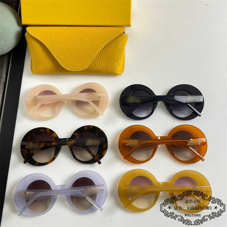 2023 Neue Luxus-Designer-Sonnenbrille Luo Yijiafeng Weibliche Sterne Gleiche Runde Sonnenbrille Männliche Mode LW40089