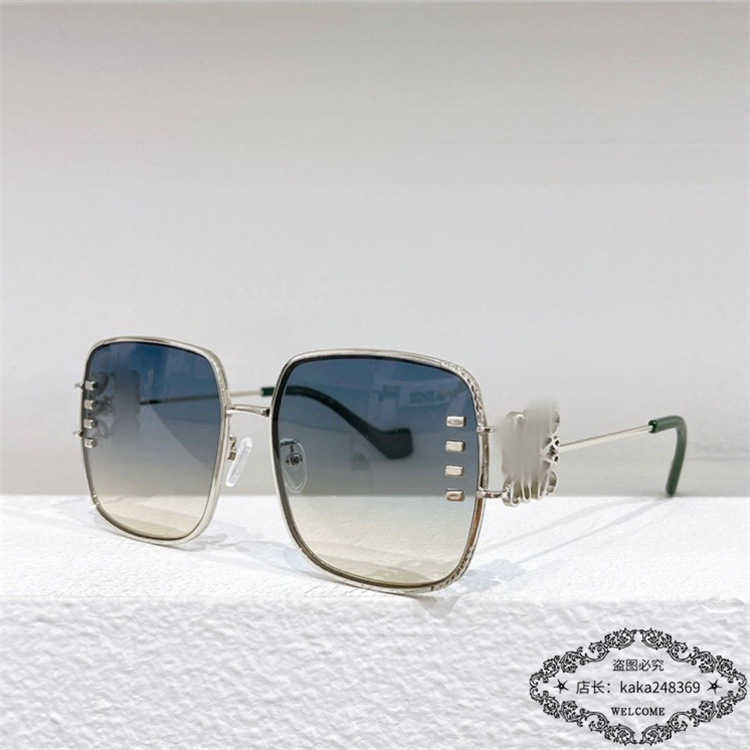 2023 New luxury designer 23 types Luo Yijia sunglasses metal big square net red INS the same type of personalized LW40669 Sunglasses