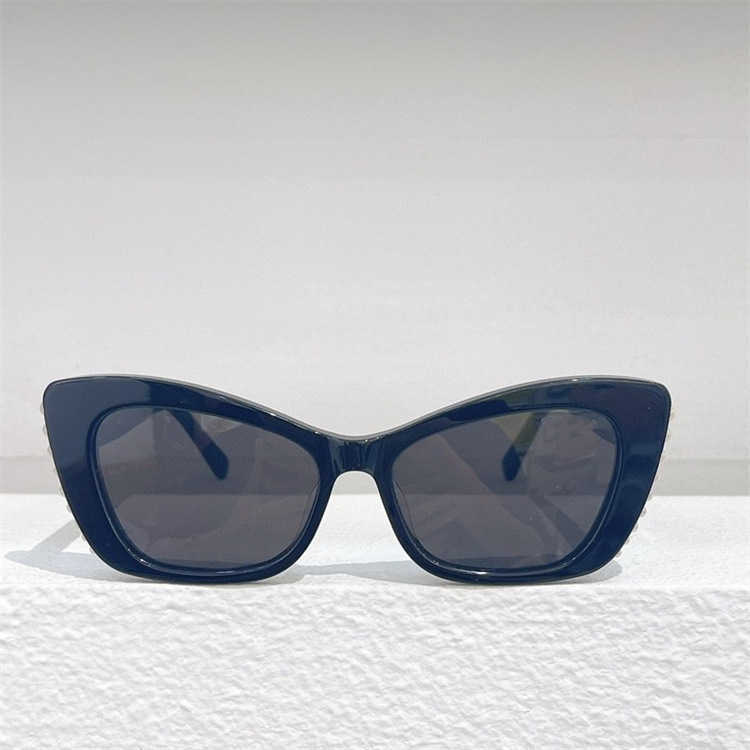 2023 Nowy luksusowy projekt designerski Nowy kot Eye Pearl Edge Net Red Sun Sunglasses CH9021