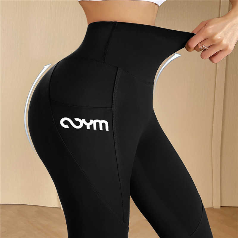 Damen-Yoga-Leggings mit Tasche, schlanke Hai-Hose, hohe Taille, Hüftheben, Übung, Fitness, Laufen, Sport, Strumpfhosen