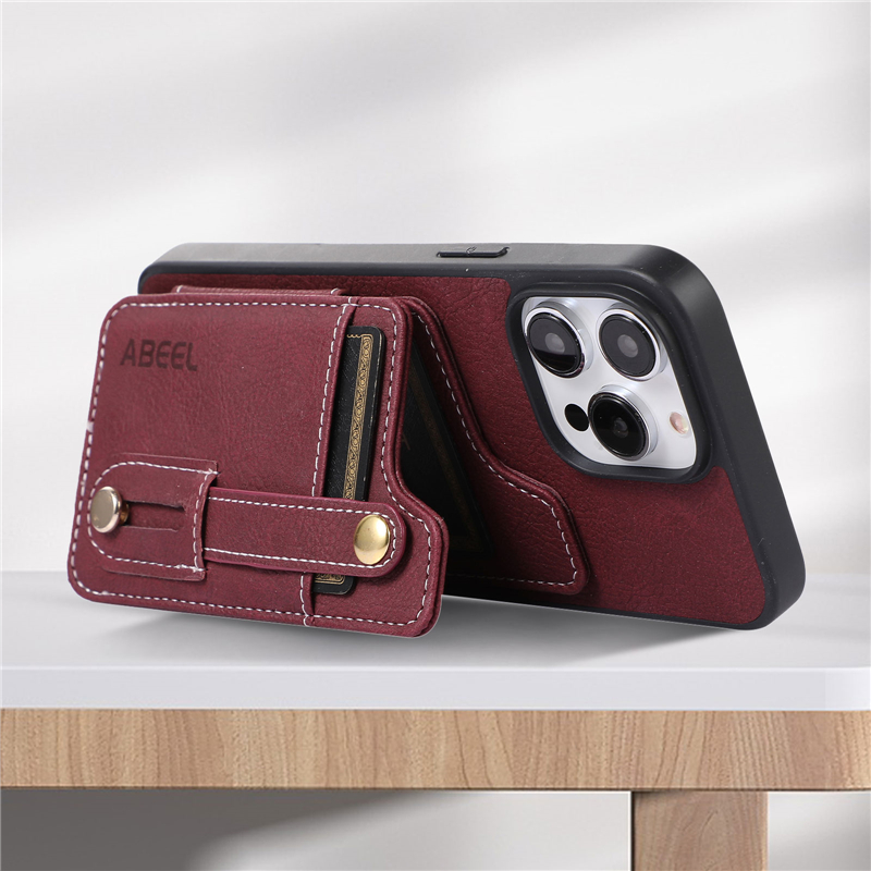 Роскошный браслет Matte Leather Vogue Phone Case для iPhone 15 14 13 12 11 Pro Max XR SE2 SE3 RETRO Полный защитный мягкий бампер с несколькими картами.