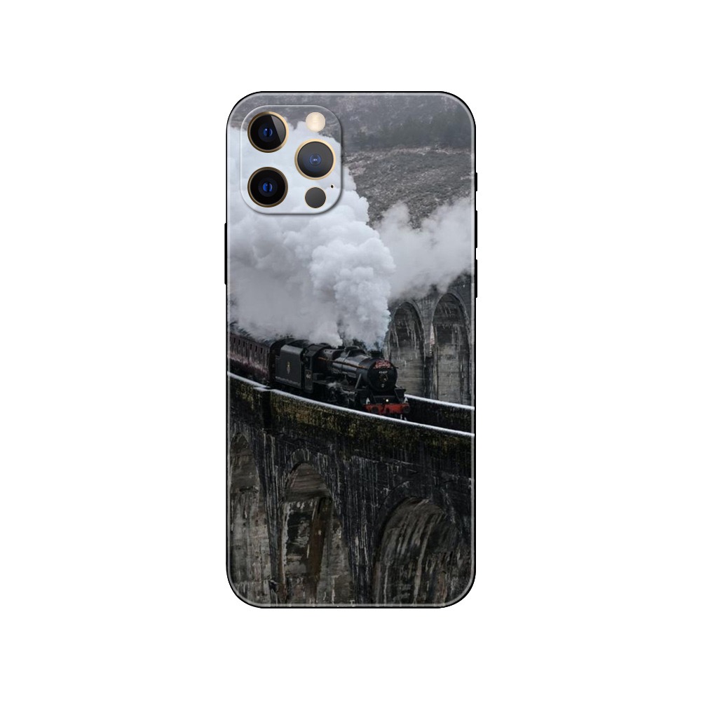 Retro Trein Spoor Soft TPU Case Voor Iphone 15 Plus 14 Pro MAX 13 12 11 XR XS 8 7 iPhone15 I15 Phone14 Mode Oude Mobiele Mobiele Telefoon Back Cover Skin