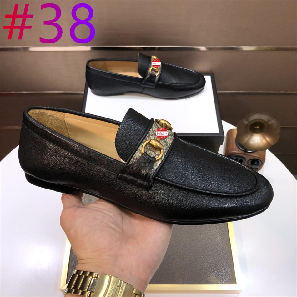 2023 Top Men Designers Loafers Shoes Classic Office Wedding Original Luxury Dress Shoes Summer Flats Brown Black Moccasins 38-45