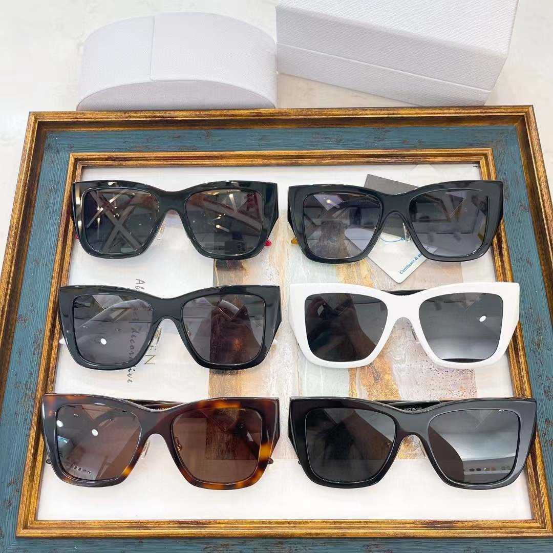 2024 Nouveau nouveau créateur de luxe de haute qualité P. Nouvelle célébrité en ligne avec Cat's Eye Fashion Ins Style Femme Trend Sunglasses Opr 21ys