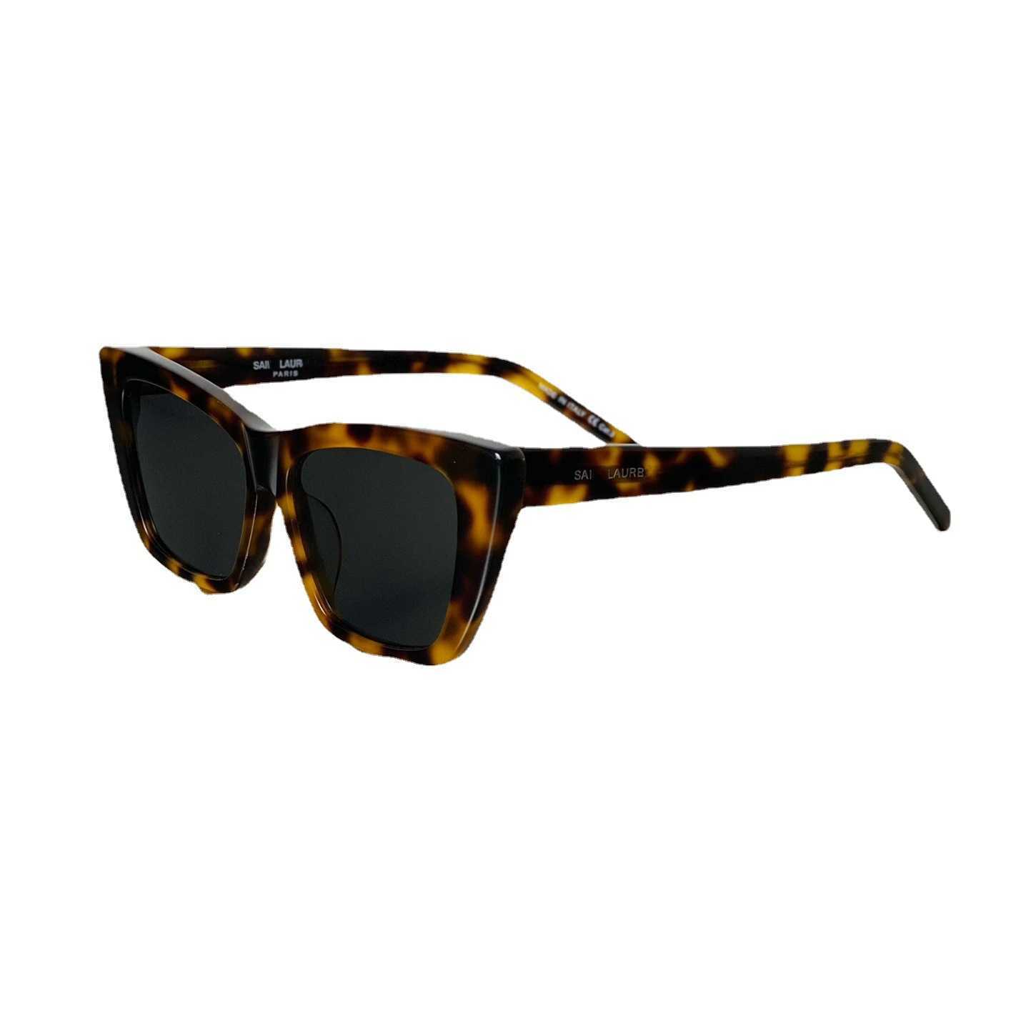 2024 New High Quality luxury designer sunglasses New Women's Advanced Plate Slim Shading Sun UV Protection Cat Eye Sunglasses