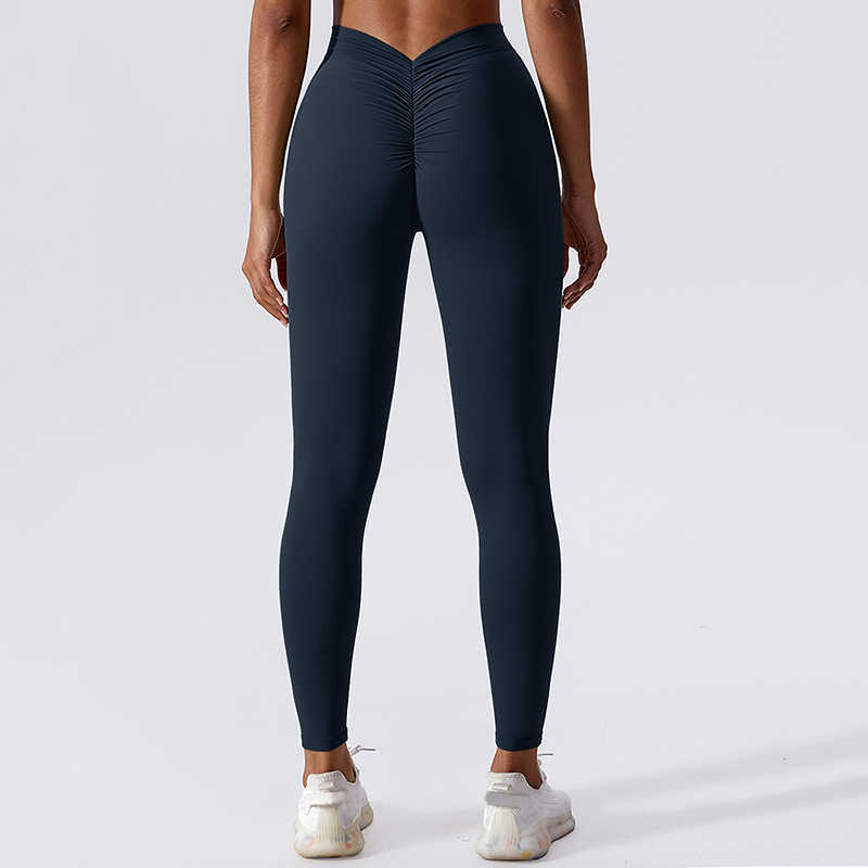 2023 Back v Leggings Scrunch Fitness Yoga Pants Women Workout High Waisted Trousers Running Jogging Active Tights Gym Wear