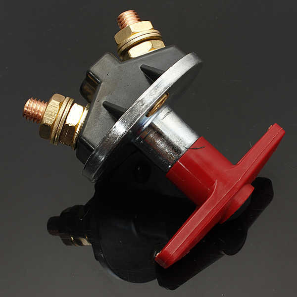 New 12V 24V Red 2Key Cut Off Battery Main Kill Switch Vehicle Car Modify Isolator Disconnector Truck Boat Auto Car Power Switch 300A