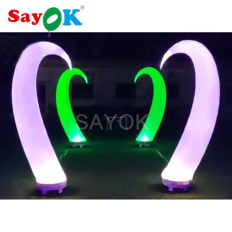 Special ground lighting inflatable LED conical high light inflatable decoration that emits light in the dark used for wedding party stages