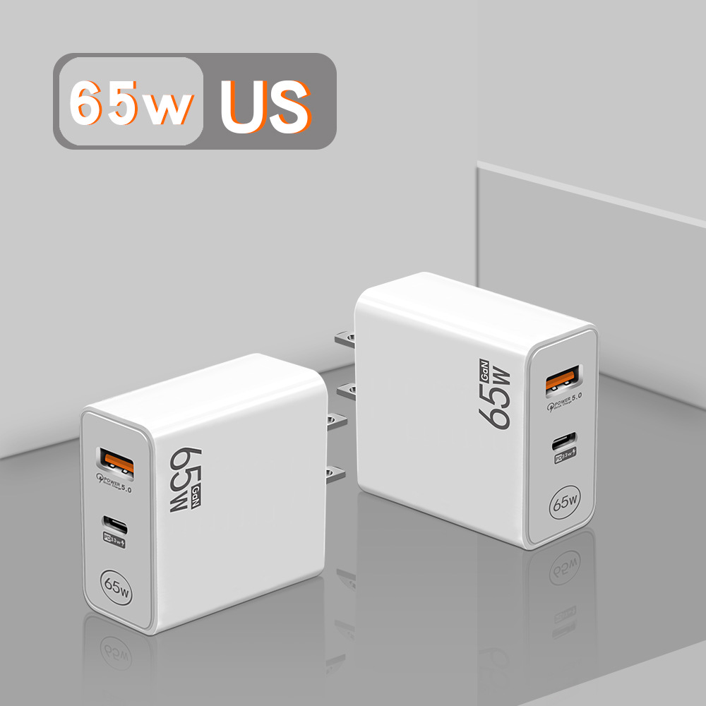 65W GaN USB Charger Type C Charger Adapter PD Charger For iPhone 14 13 12 Pro Xiaomi Samsung Quick Charge 3.0 Fast Phone Charger